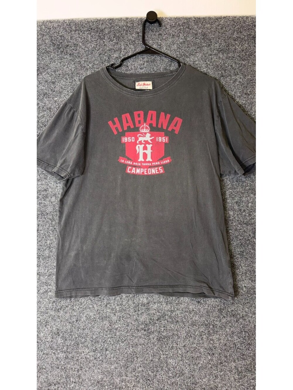 Red Jacket Habana Campeones 1950 1951 Graphic T Shirt Mens Large Black